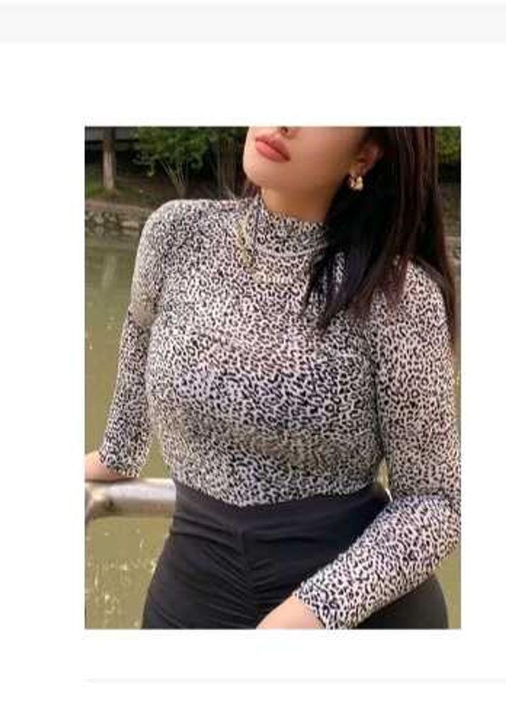 Skinny Fitted White And Black Unicorn Top
