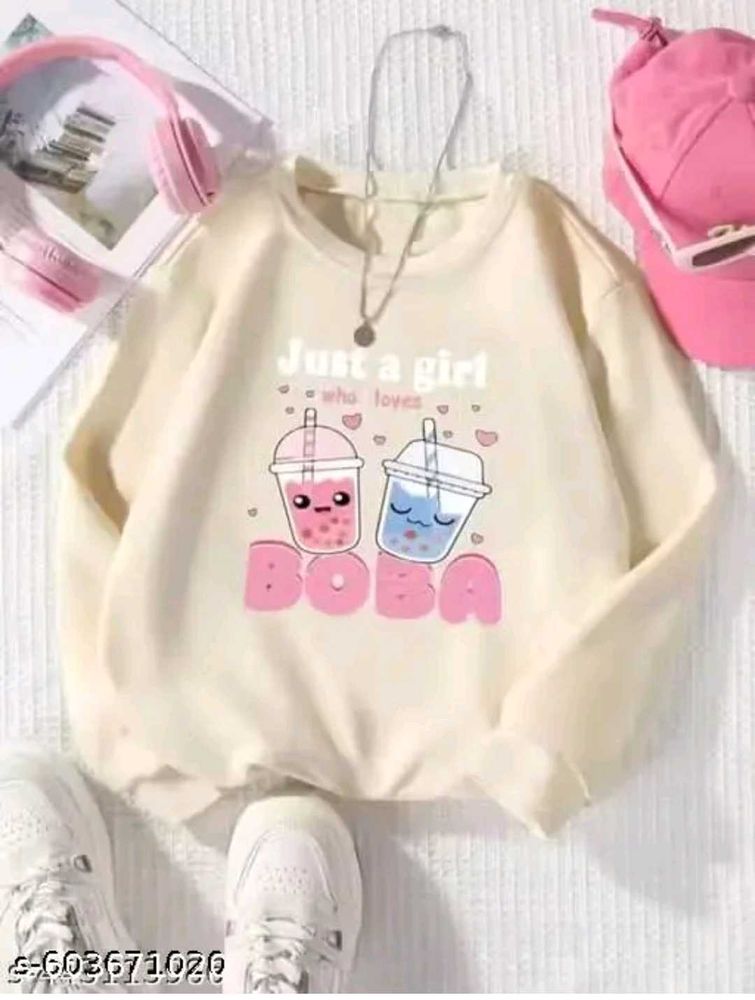 Cute Boba Tea Graphic Sweatshirt
