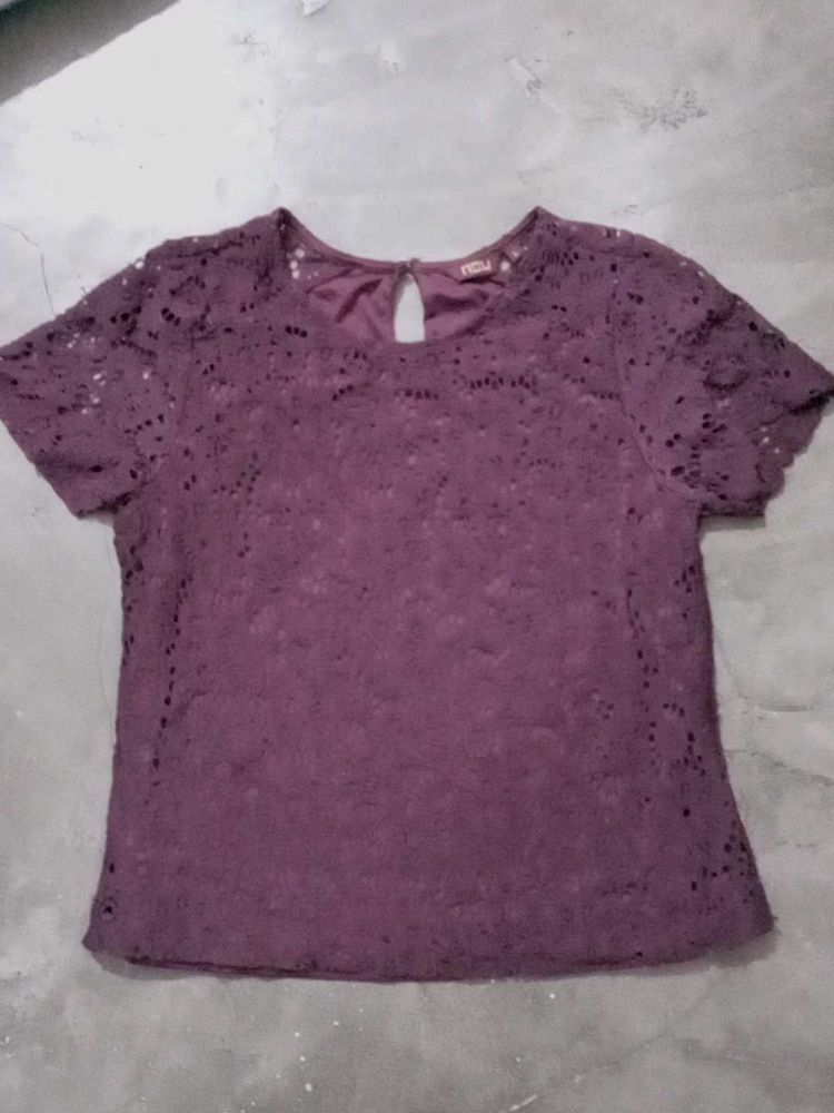 Purple Lace Top