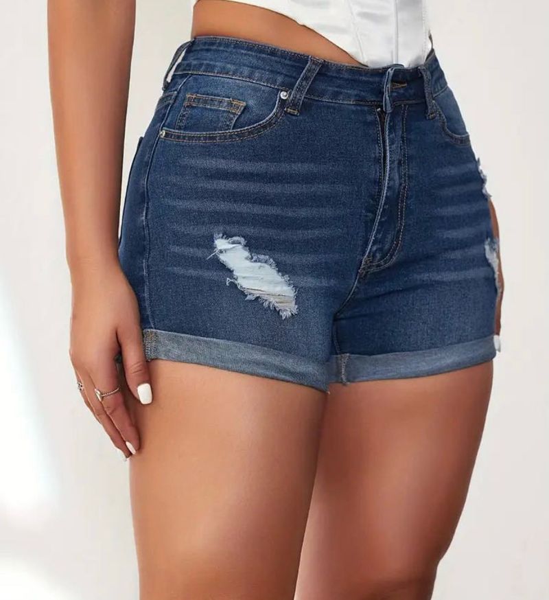 pack of 2 -  Denim Shorts blue lightly ripped