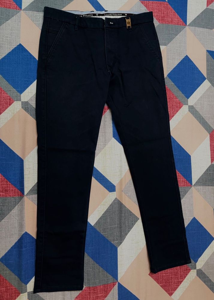 Louis Philippe Navy Blue Formal Pants