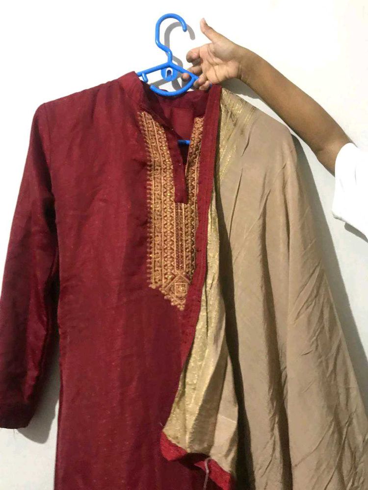 Elegant Red Churidar set
