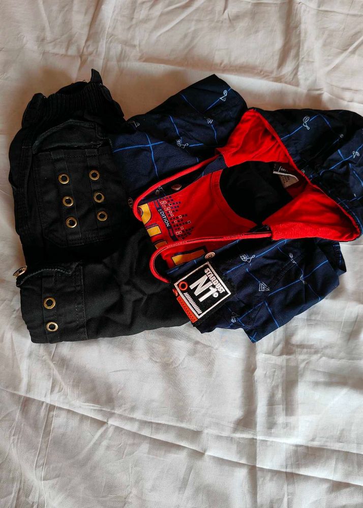 Boys Jeans Shirt Set