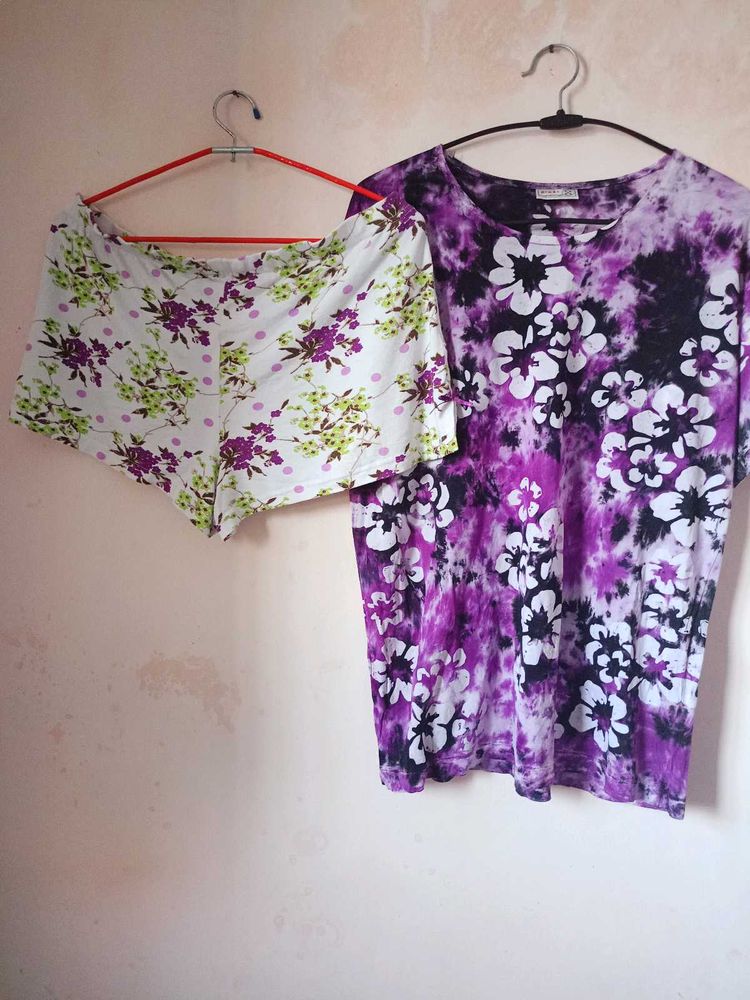 Floral Tee &amp; Shorts Set