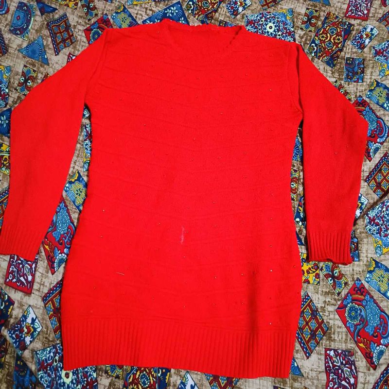 Red Knit Sweater