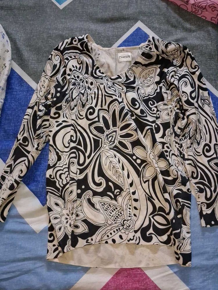 Chico&#39;s Floral Print Top