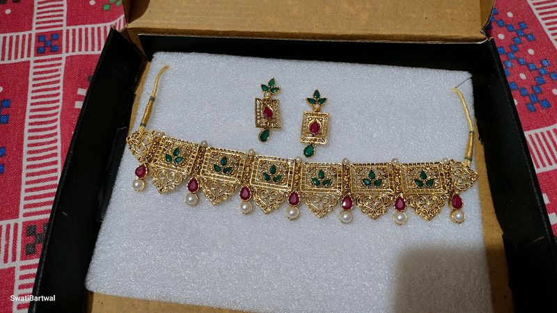 Zaveri Pearls Nacklace With Earrings