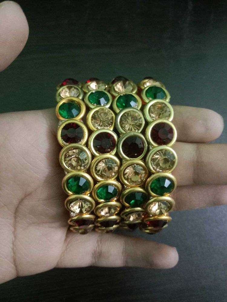 Colorful Stone Bangle Set