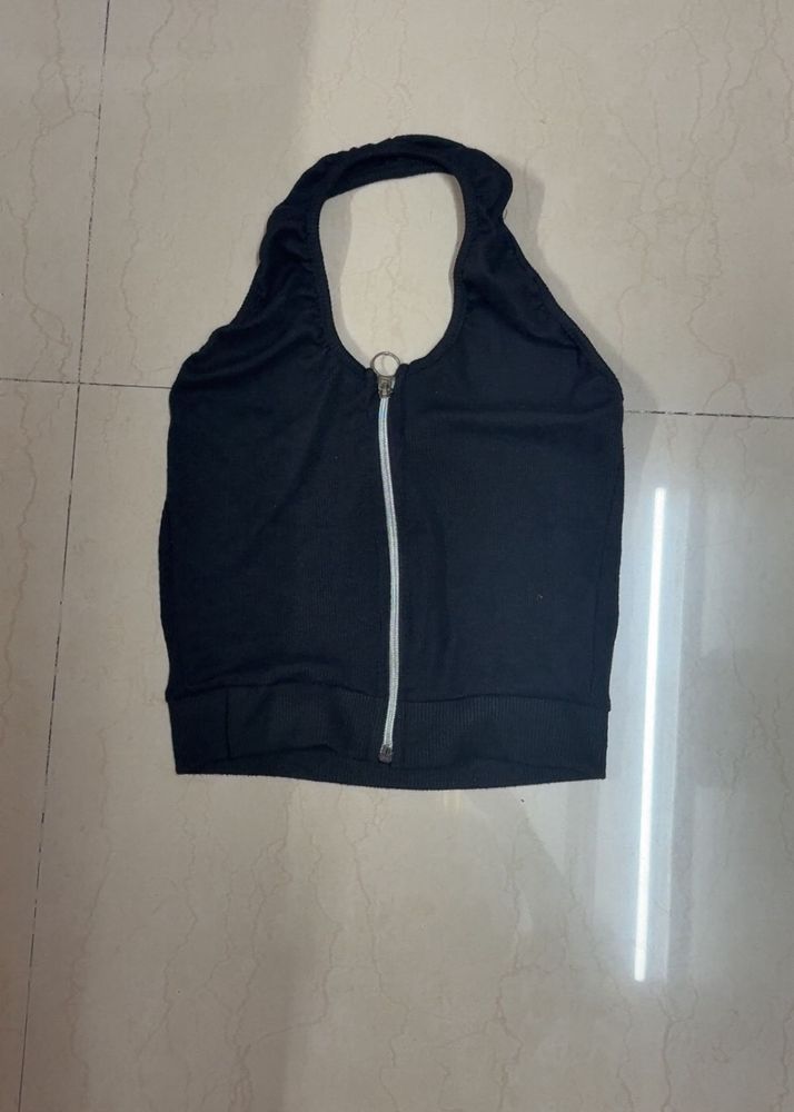 Black Halter Top