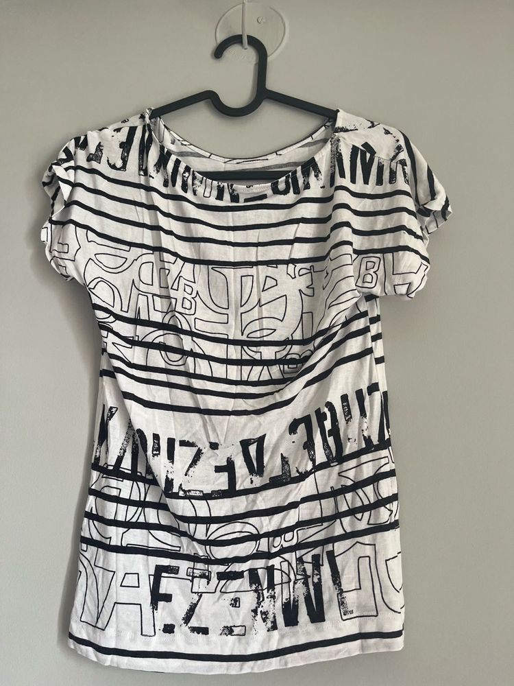 Striped Graphic Print Top