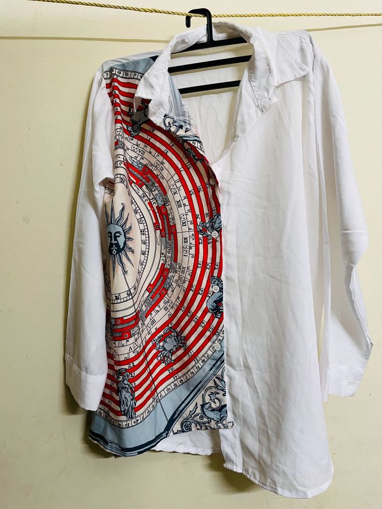 Women Graphic Printed White Shirt