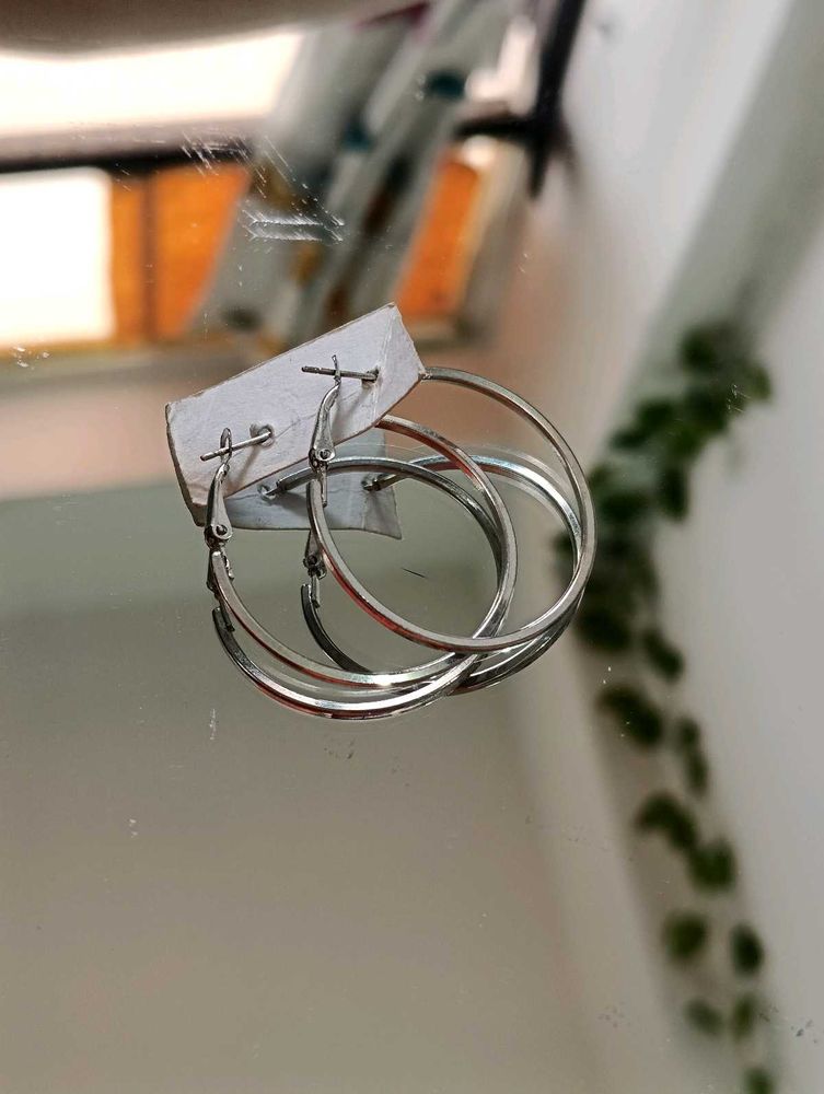 Silver Hoop Earrings