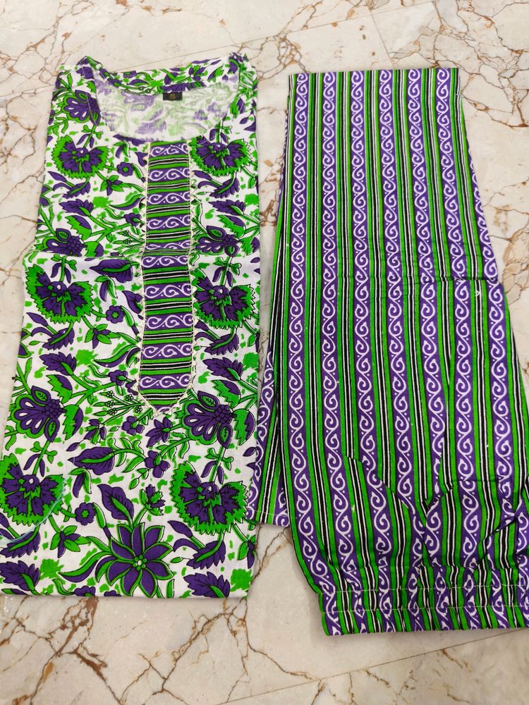 Pure Cotton Kurti Pant Set