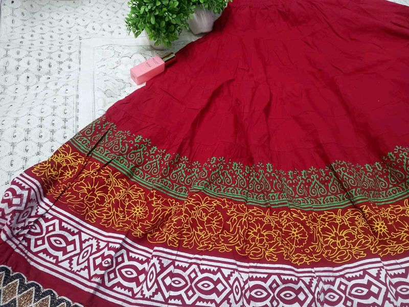 ♥️RED ETHNIC LONG SKIRT ♥️