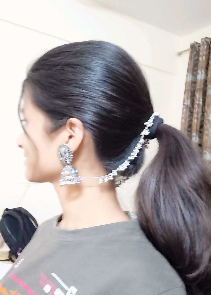 Oxidized Silver Jhumka Earrings