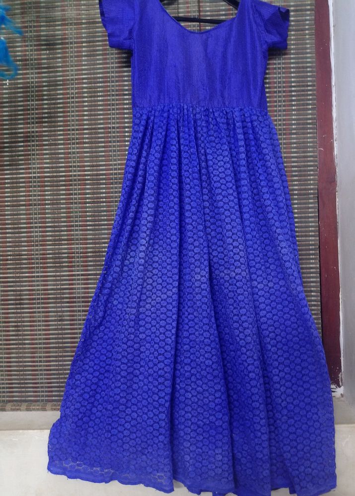 Royal Blue Flared Anarkali Kurta