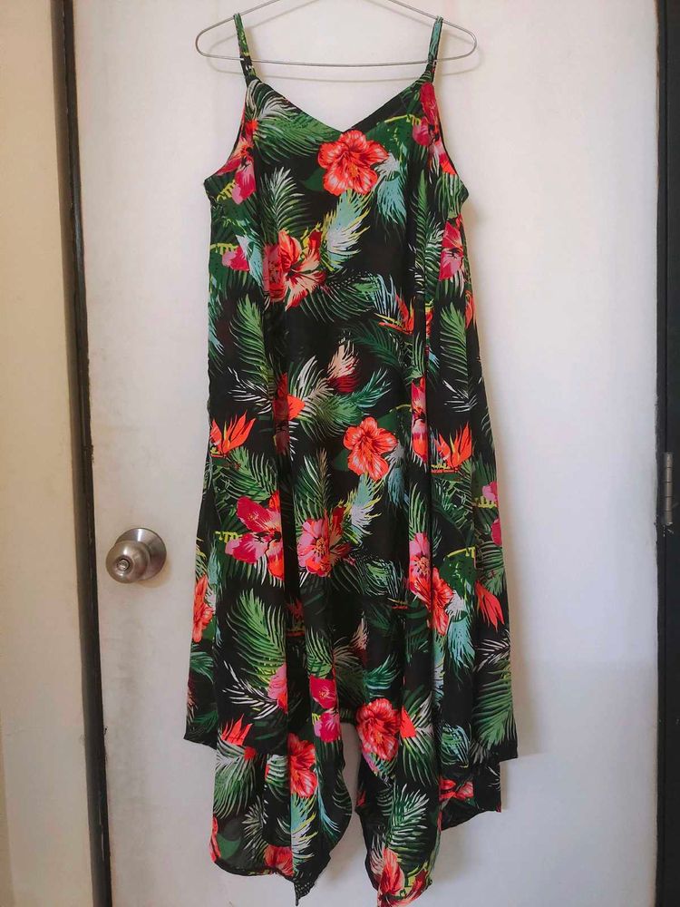 Tropical Print Dress