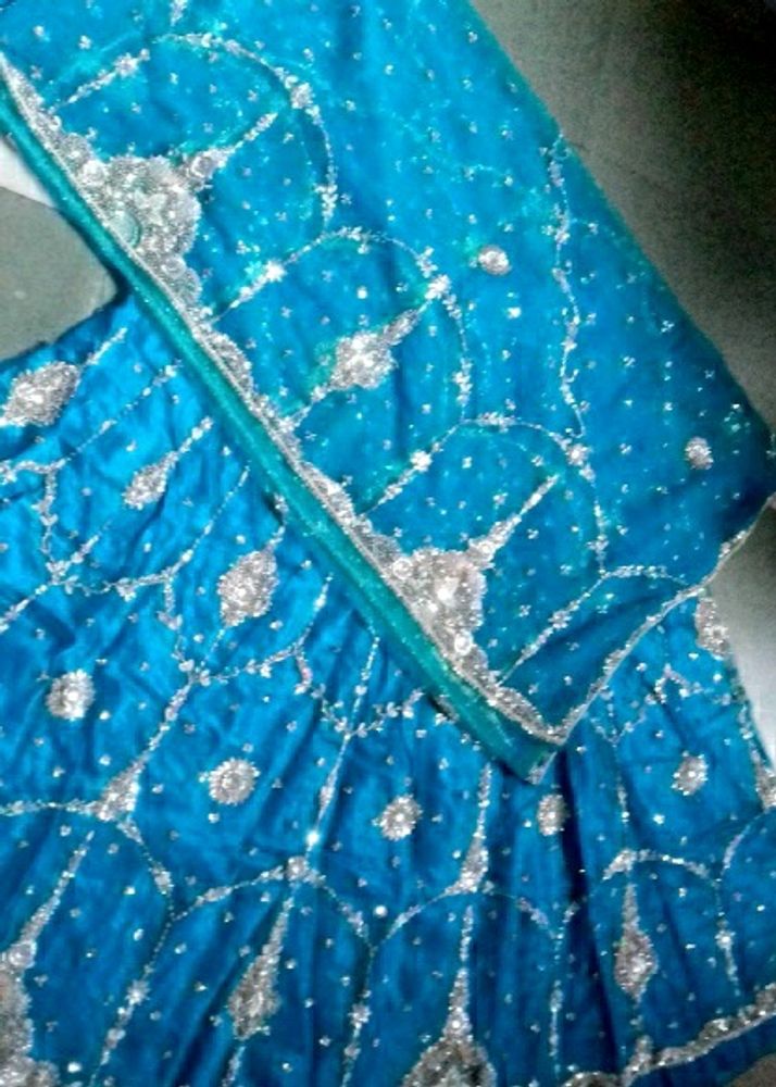 Fairy Blue Color Lehnga With Chunni