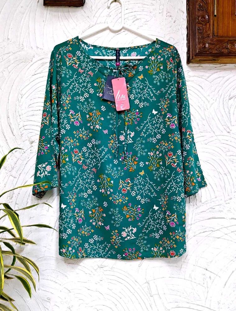 🌿 Emrald (Sea Green) Beautiful Tunic