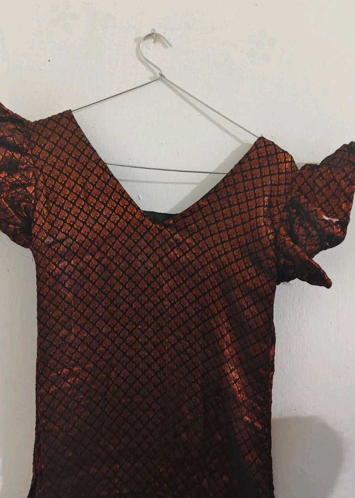 Patterned Brown Top
