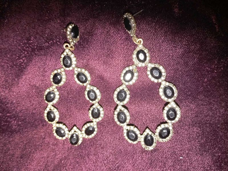 Elegant Black Dangle Earrings