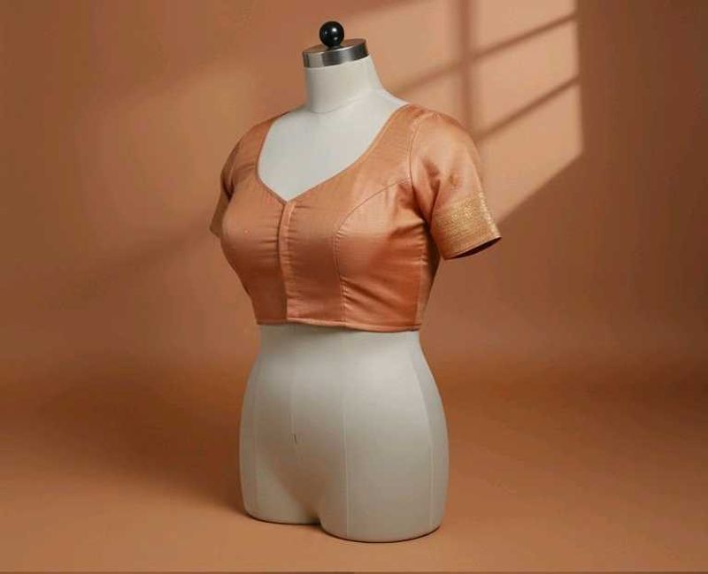 🍑Peach Readymade Saree Blouse