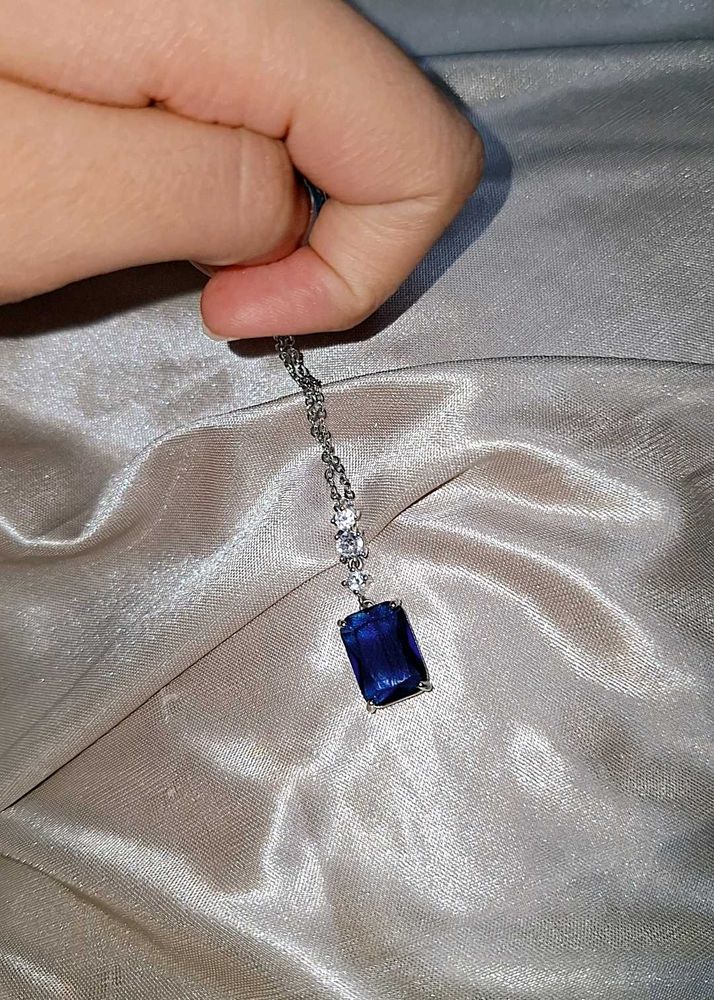 Blue Silver Necklace