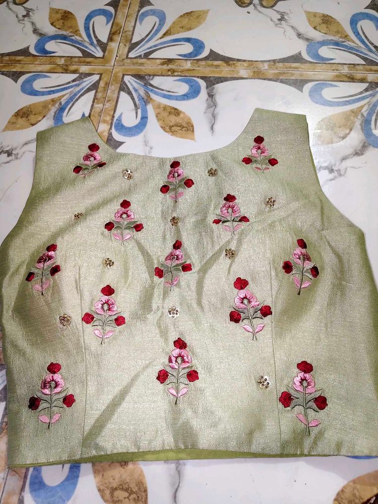 इंडो वेस्टर्न लुक  Blouse , plazo and jacket