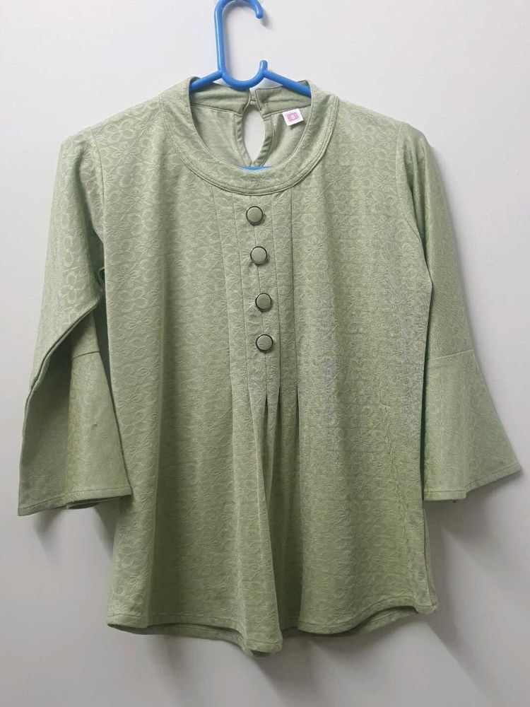 mint green 3/4 Sleeve Top