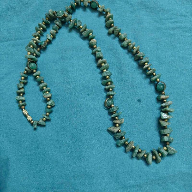 Jade And Gold Accent Neckpiece