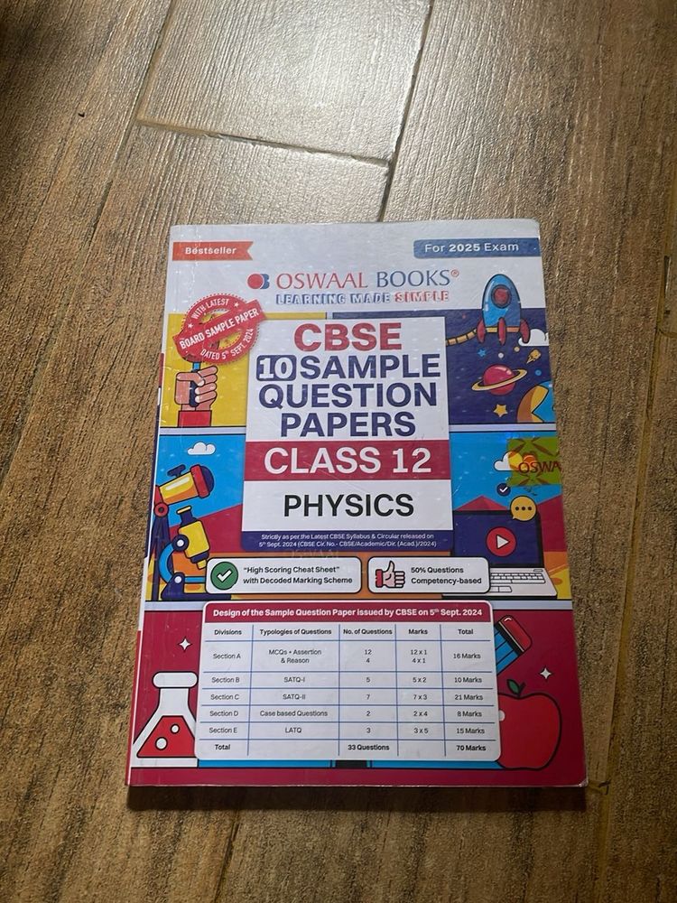 Oswaal CBSE Class 12 Physics Sample Papers