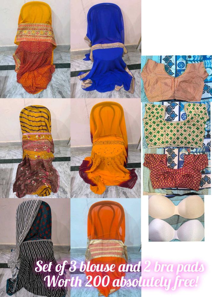 Set Of 6 Different Sarees.Offer Only For Now!