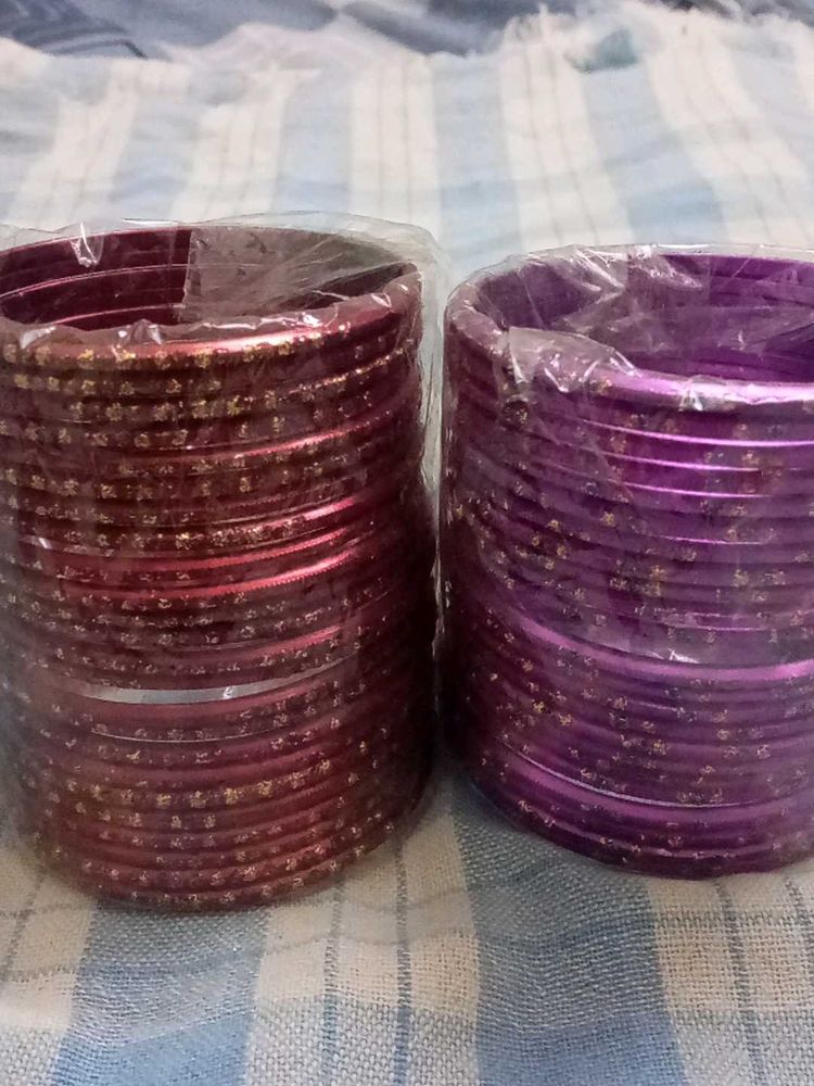 Red &amp; Purple Bangles