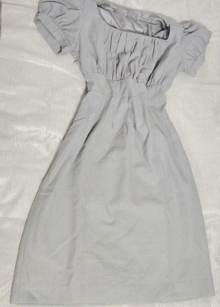 ✨Elegant Grey Fit &amp; Flare Dress🤩