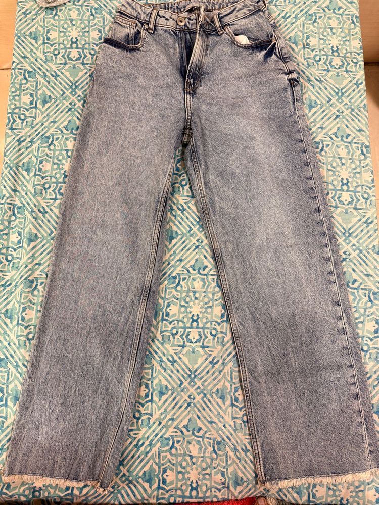 Trendy Wide Leg Jeans