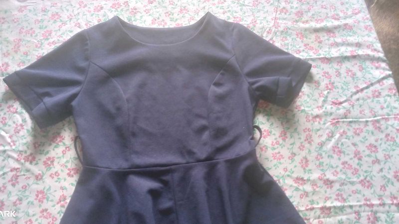 Navy Fit &amp; Flare Dress