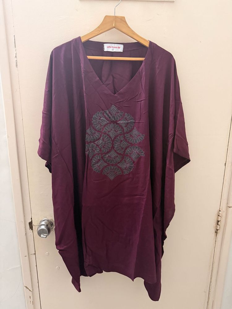 Elegant Purple Kaftan Dress
