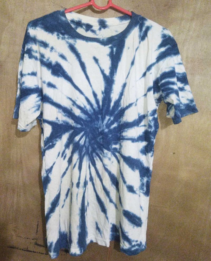 Blue Tie-Dye Spiral Tee