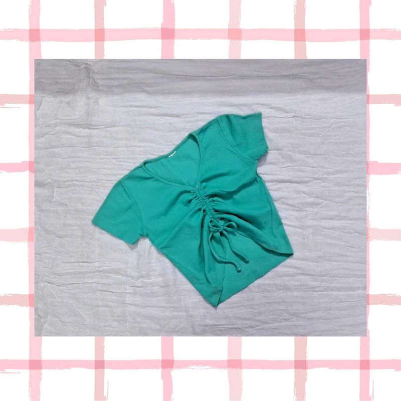 Green Ruched Top