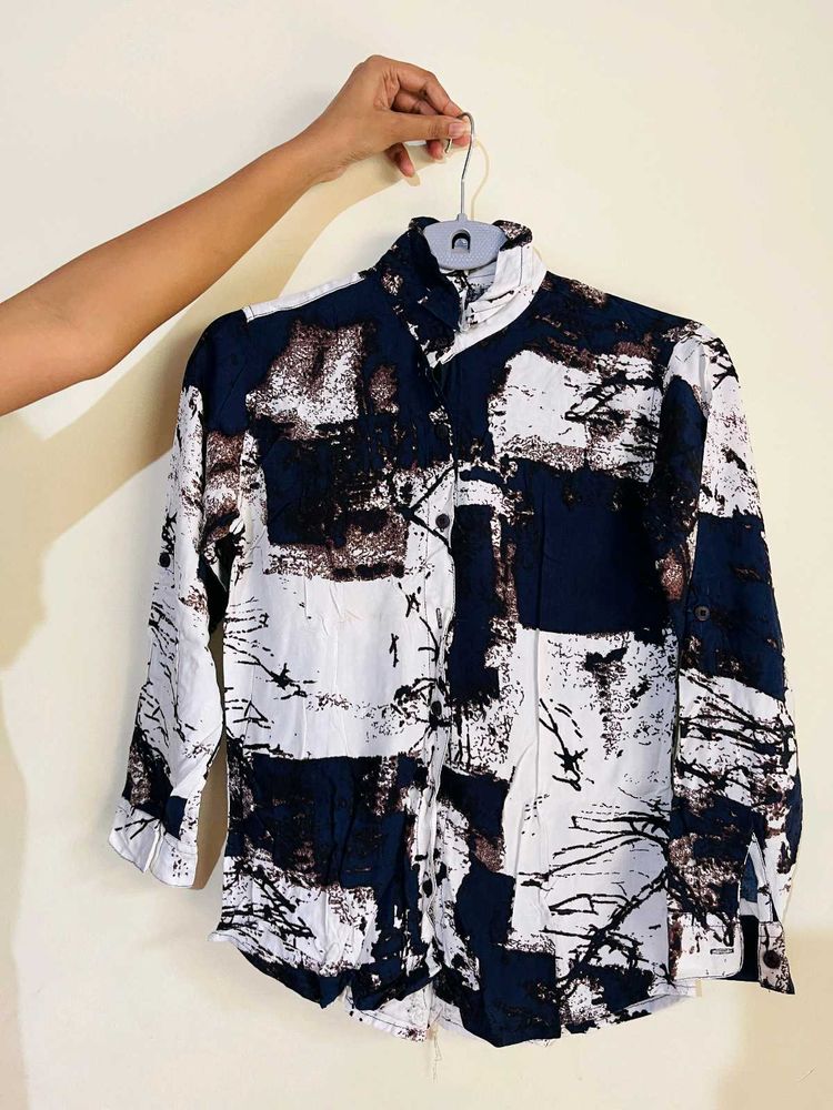 Abstract Print Shirt New With Tag