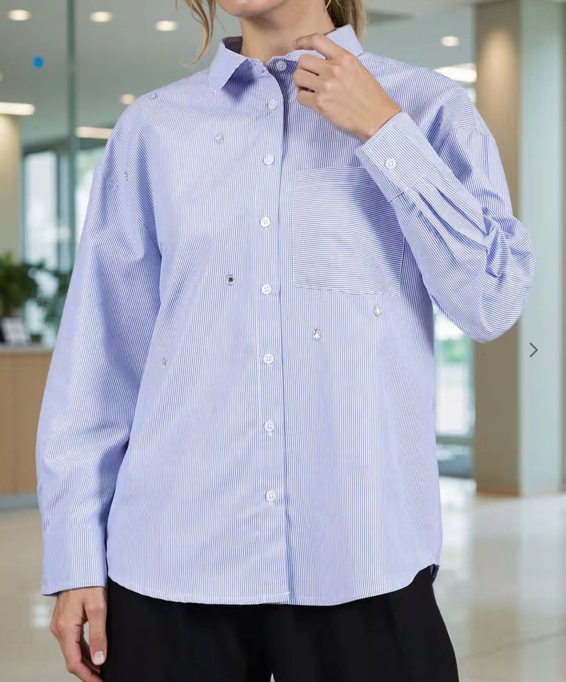 Striped Button-Down Shirt