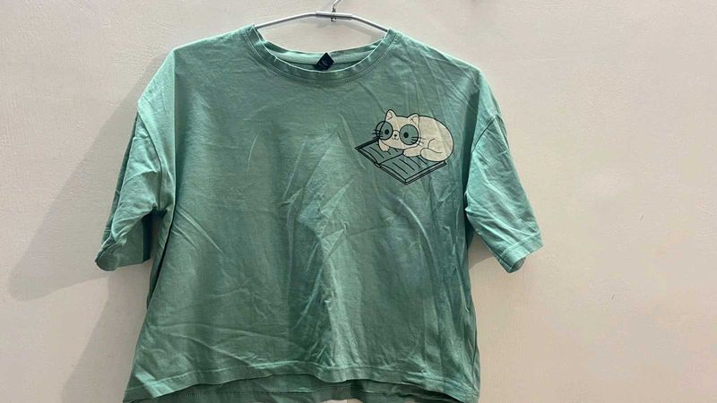 Green Crop Top