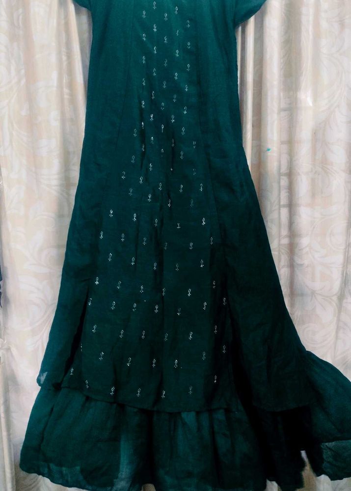 Emerald Green Embellished Dress