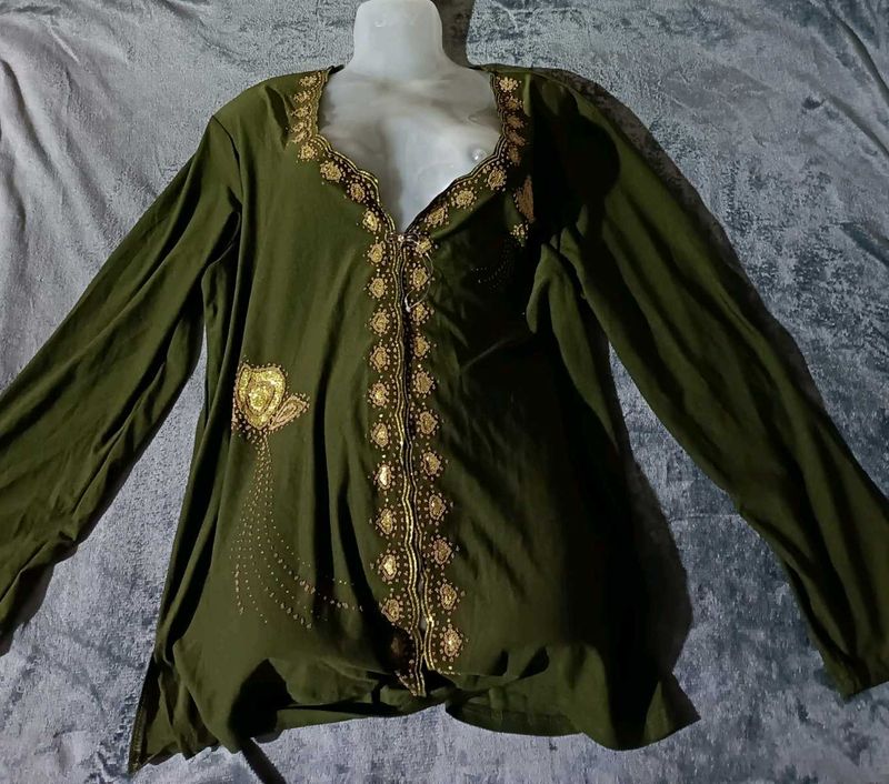 Elegant Olive Green Kurta