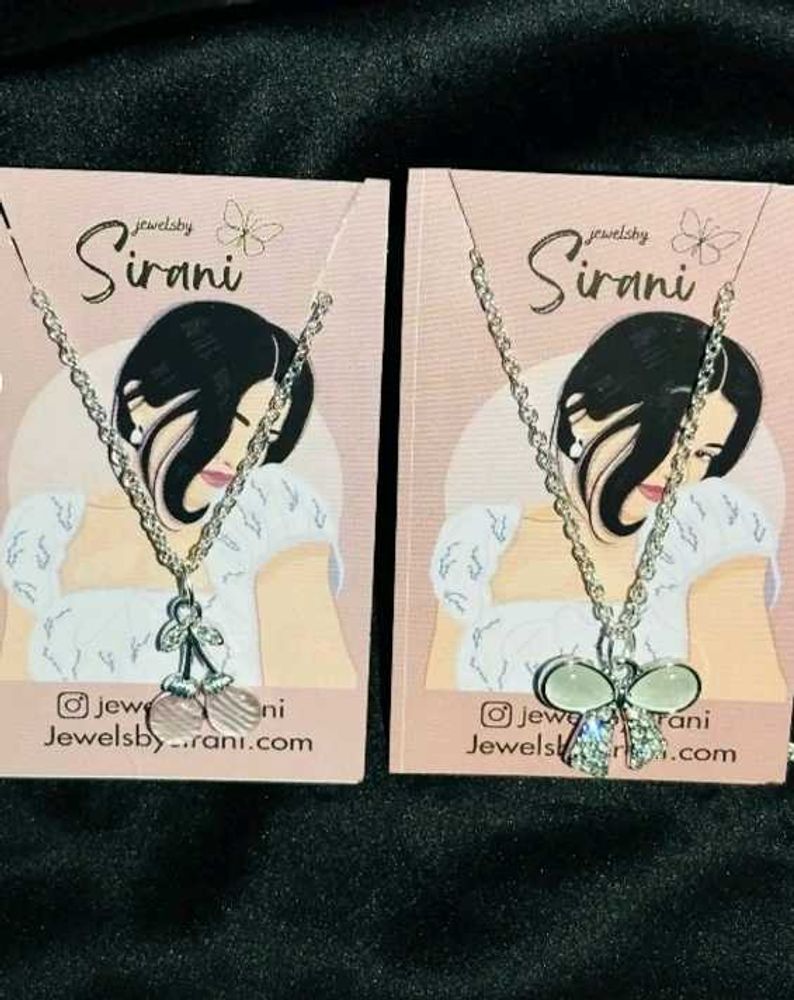 Earrings And Charm Necklace Combo