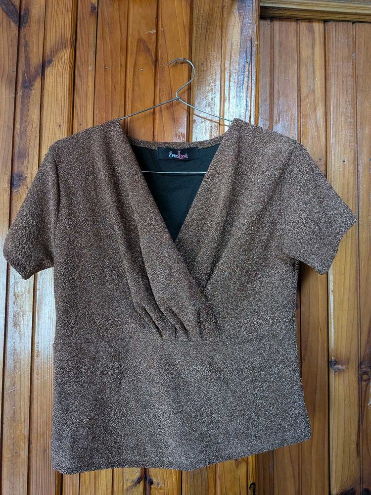 Brown Shimmer Top