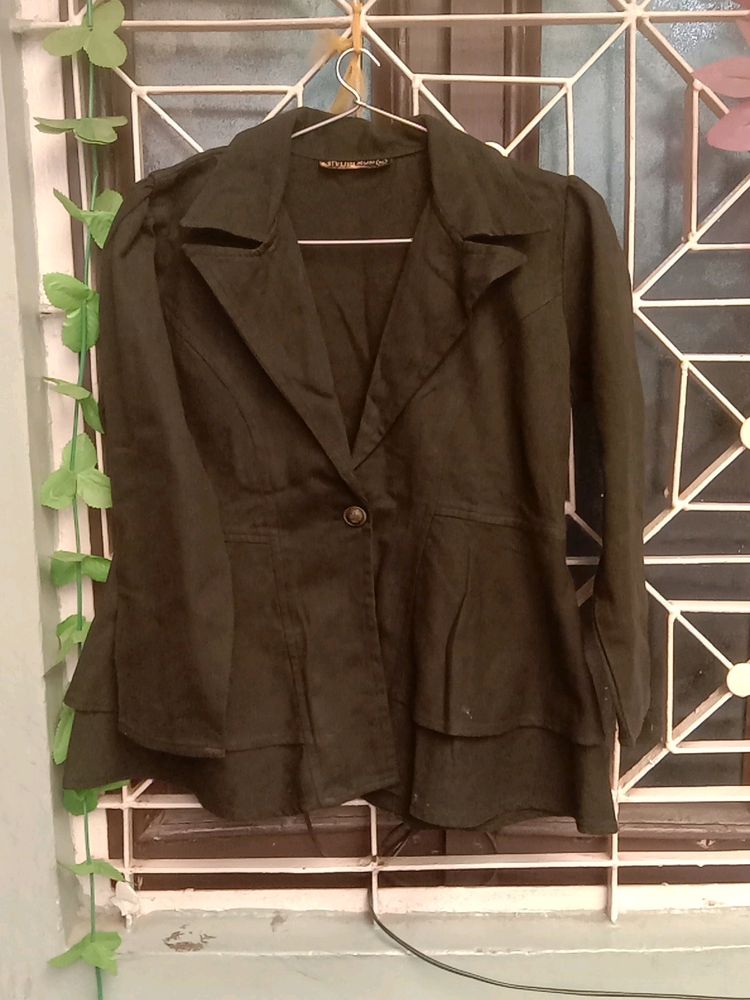 Women Blazer In Cotton Fabric