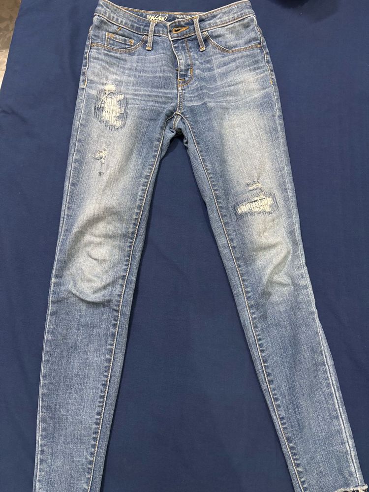 Distressed Denim Jeans