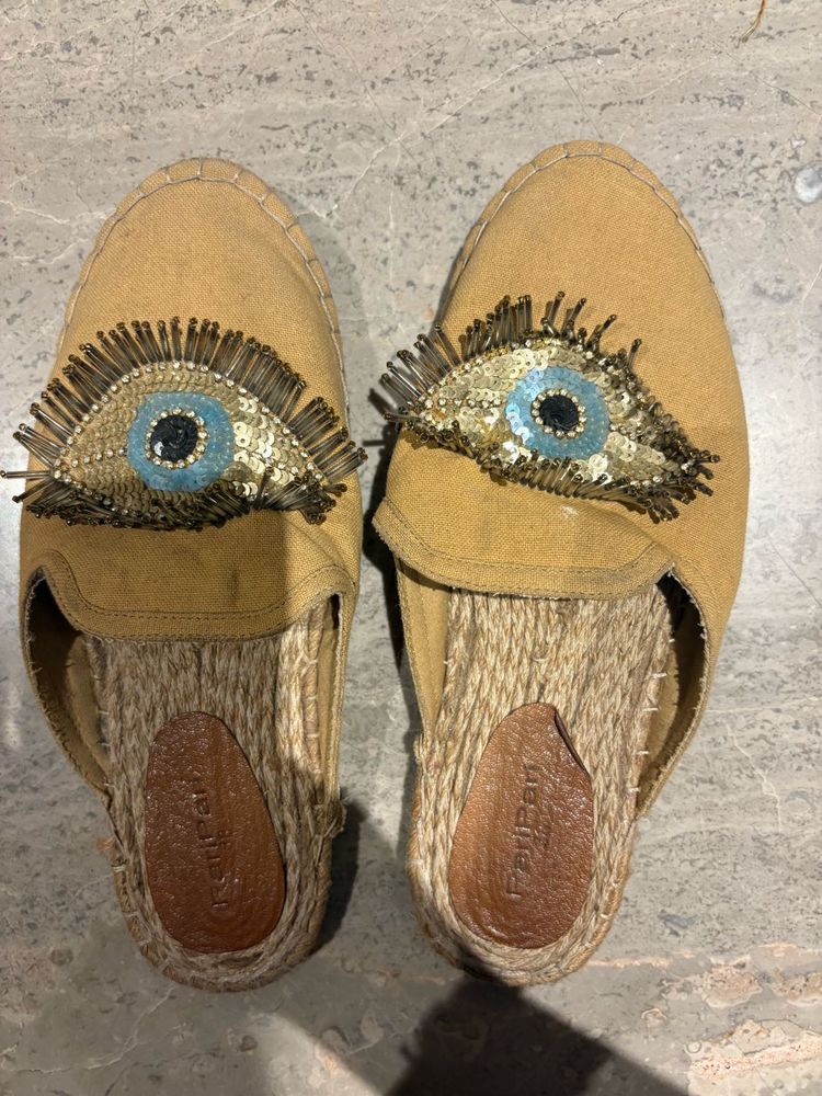 Evil Eye Espadrille Slides