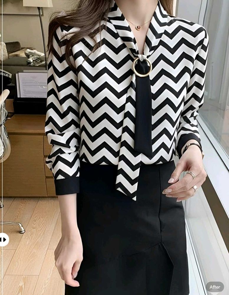 New with tag Pinterest Chic Chevron Print Blouse